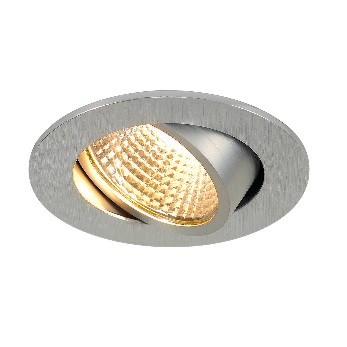 SLV New Tria 68 LED Downlight 2700K Borstad Aluminium