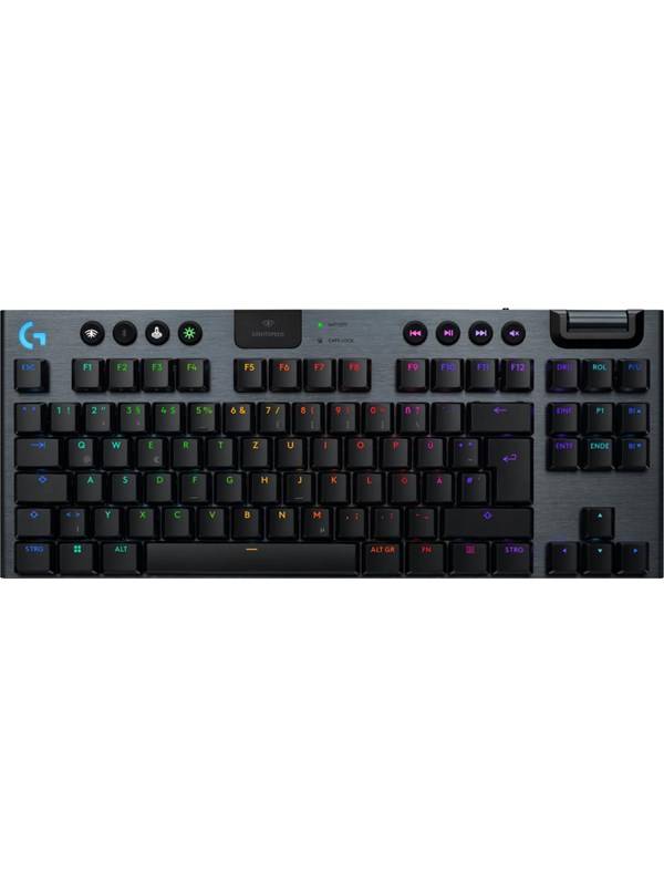 Logitech G915 X LIGHTSPEED TKL - Clicky - 80 % (TKL) - Gaming Tastatur - Tysk - Sort