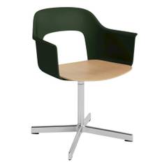 HAY Layout Armchair 232 (WB Lacquered Oak) Spisebordsstol Bottle Green