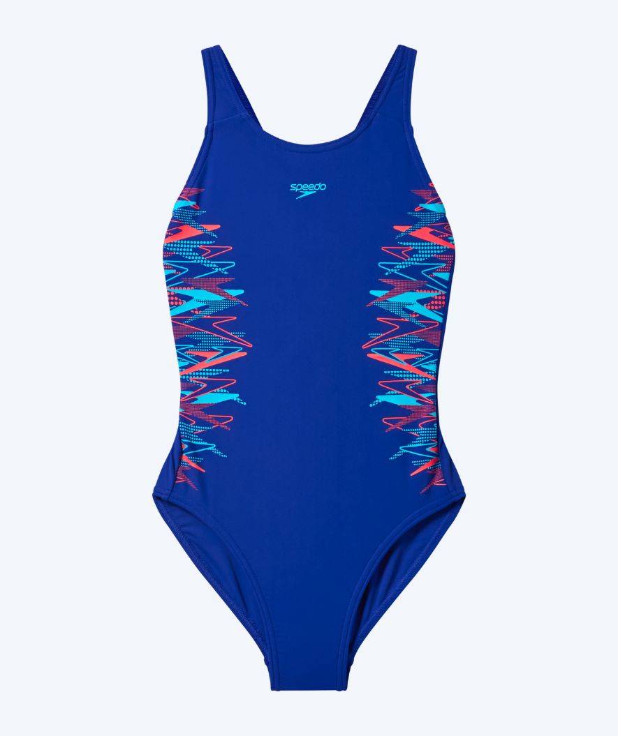 Speedo baddräkt för flickor - Placement Muscleback - Mörkblå/Ljusblå - Baddräkt barn