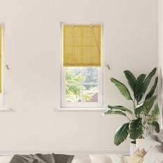 Vindues blinds & shades med gardiner gul 60 x 220 cm bambus