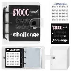 INF Money Saving Challenge Book - Mini Binder PVC Cash Envelope - $1.000 Sort