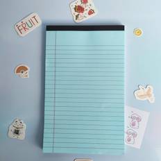 A5 Tearable Legal Pad Office Supplies Ink-proof Tear-off Pages Writing Sheet Paper Notepad Simple Lined Paper Scribbling Book blå