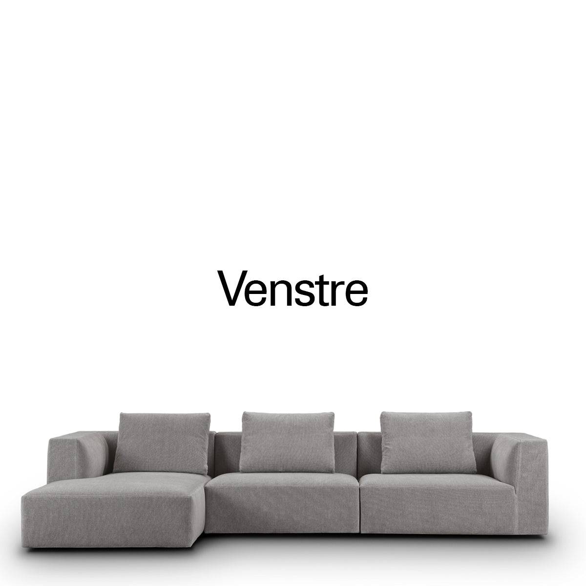 Juul 101 Sofa - 320x170cm. - Tobacco 37 Stof - Chaiselong Venstre