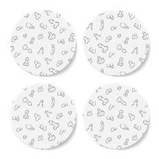 John Thomas Pattern Round Coaster Set