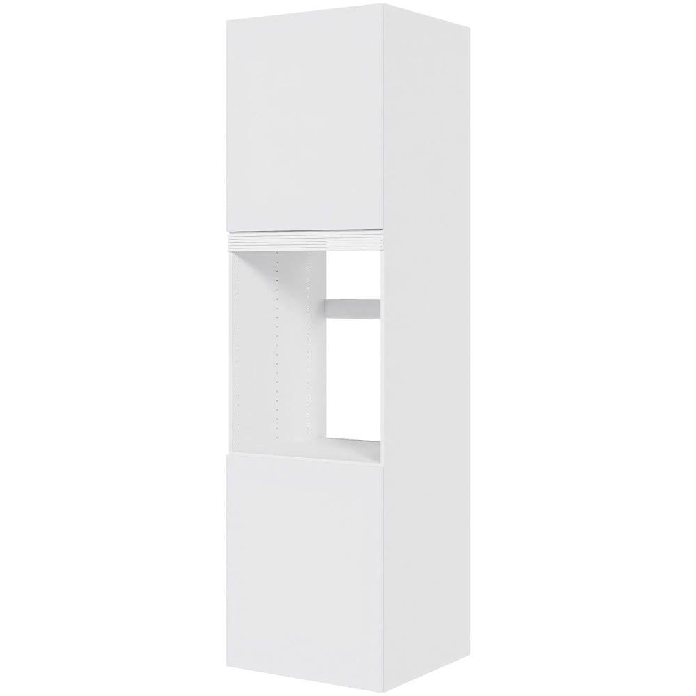 Multi-Living XL Indbygningsskab til ovn 60 cm med 4 hylder, alurist, fronttilpasning og 2 to-delte låger.