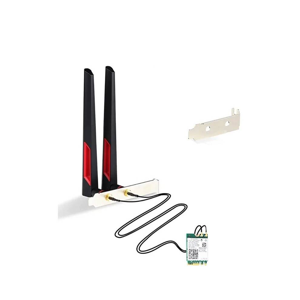 Tri Band WiFi 6E AX210 Wireless Card with 10DB Antenna BT5.3 2.4G/5G/6G 5374Mbps 802.11AX Network Card with Bracket