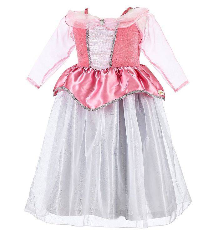 Souza Maskeraddräkt - Prinsessa - Virginie - Rosa/Silver - Souza - 8-10 år (128-140) - Maskeradkläder