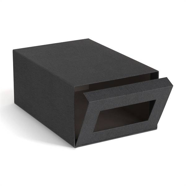 Bigso Box of Sweden - NILS Skoæske med vindue, Sort