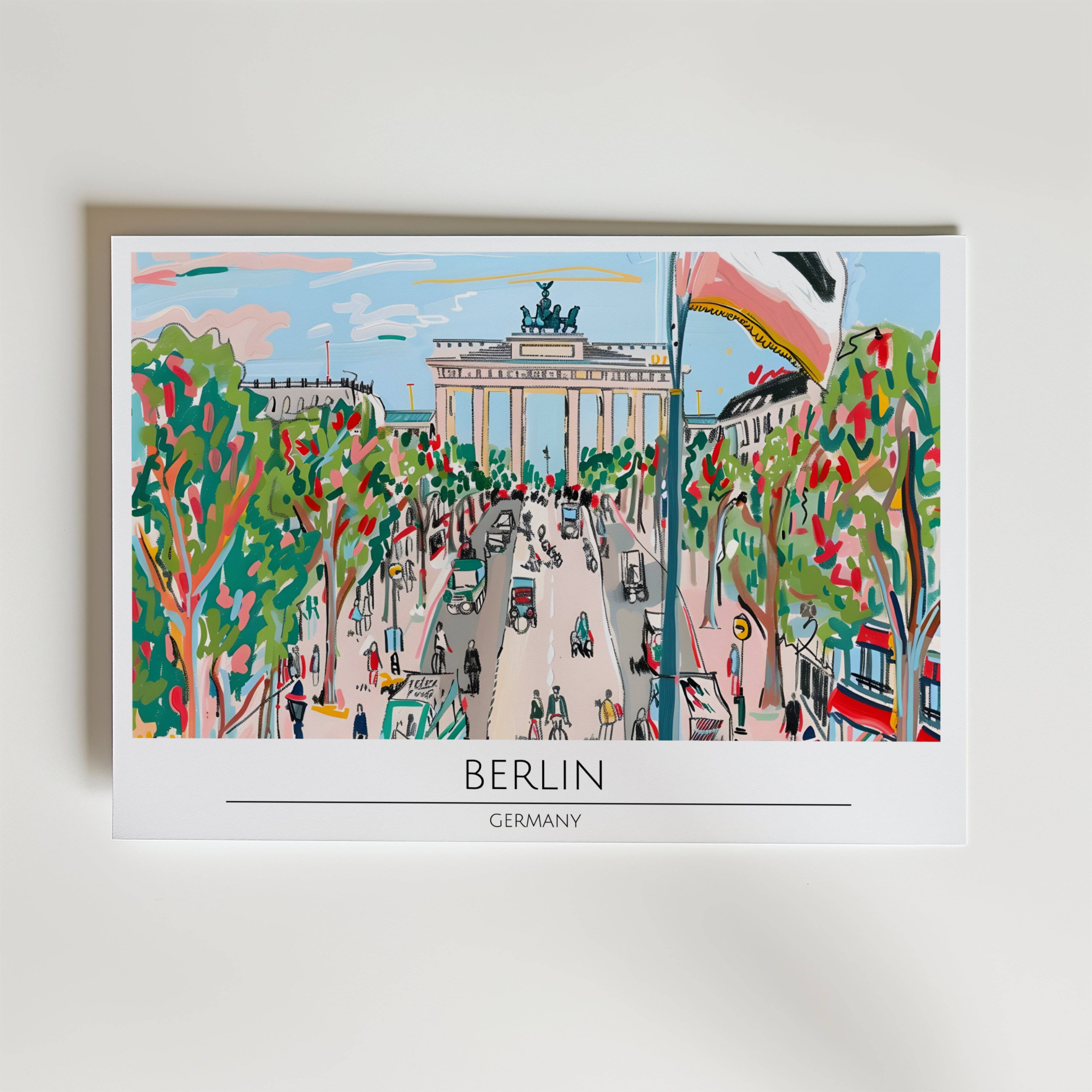 Berlin Poster - Premium Canvas 21x30 cm