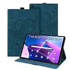 Auslbin-fodral för Lenovo Tab M10 Plus 3rd Gen (2022) 10,61 tum (TB125FU/TB128FU/TB128XU) PU-läderfodral med stativskydd för Lenovo Tab M10 Plus 3. generationen, blå