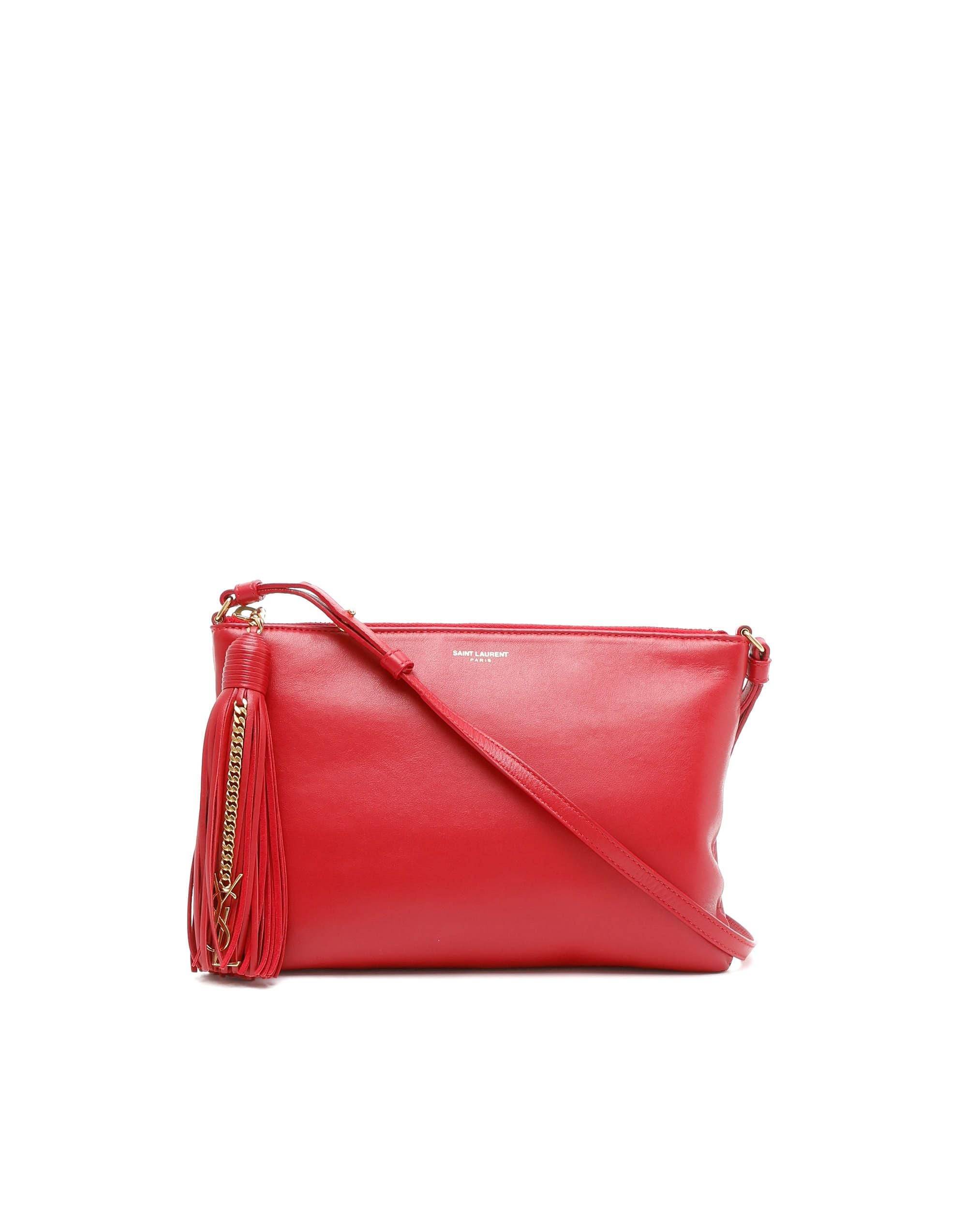 Saint Laurent Teen Monogram Crossbody Bag - Red - One Size