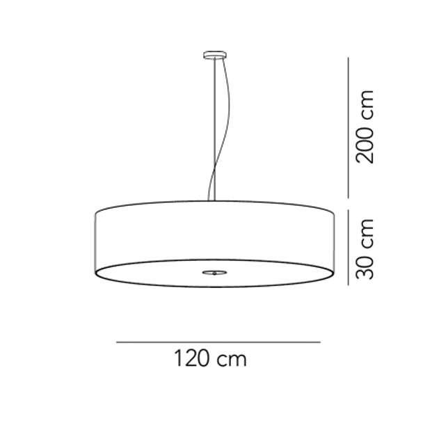 Cilindro pendel Modoluce - 120 cm 1 x 23W LED 2700K 3628lm TRIAC dæmp