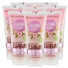 Sunsilk Shampoo Scrub Detox Naturlig påfyllning för känslig hud och hår med rosenextrakt Ingredienser av naturligt ursprung utan silikon - 8 flaskor på 200 ml