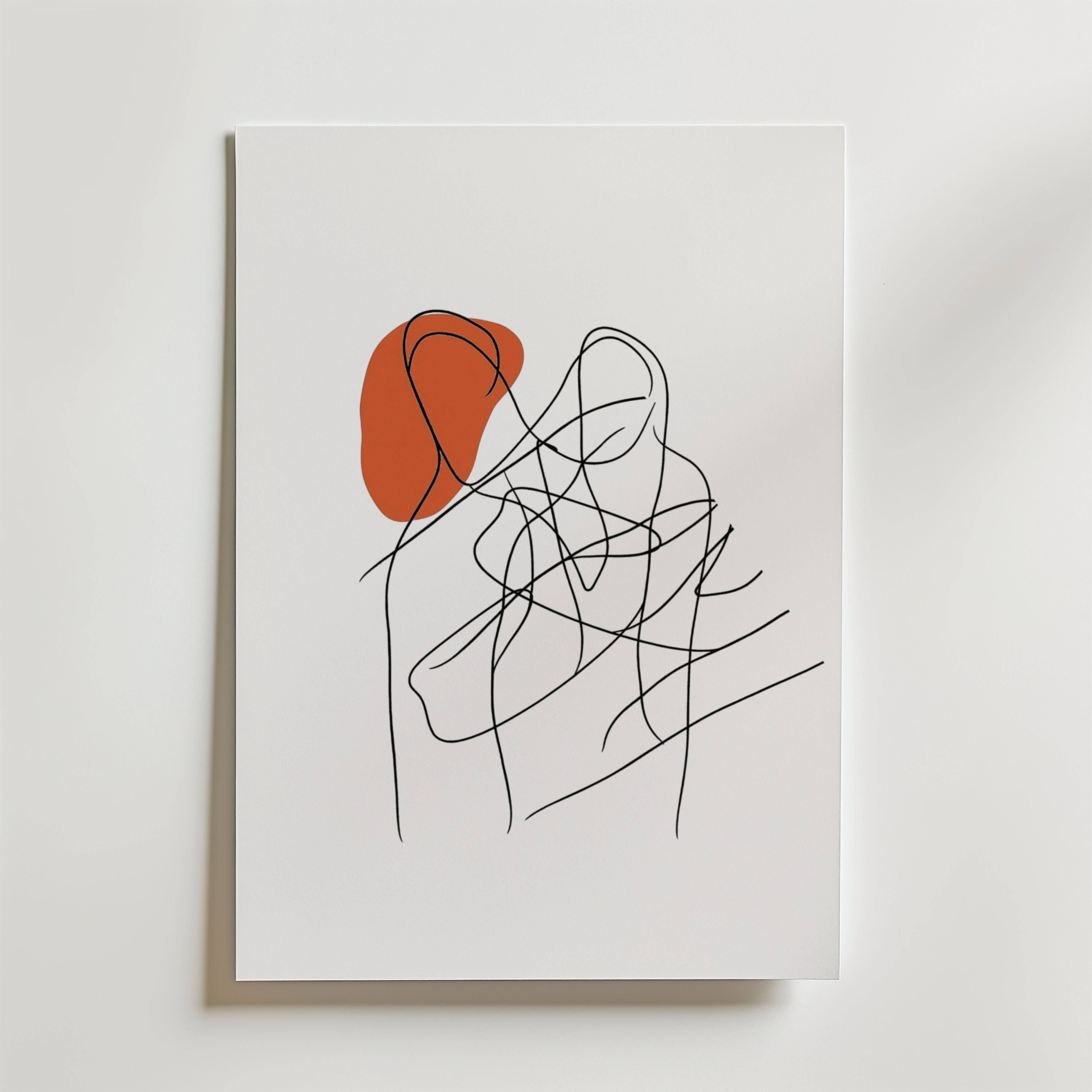 Entangled Harmony Poster - Premium Canvas 30x40 cm
