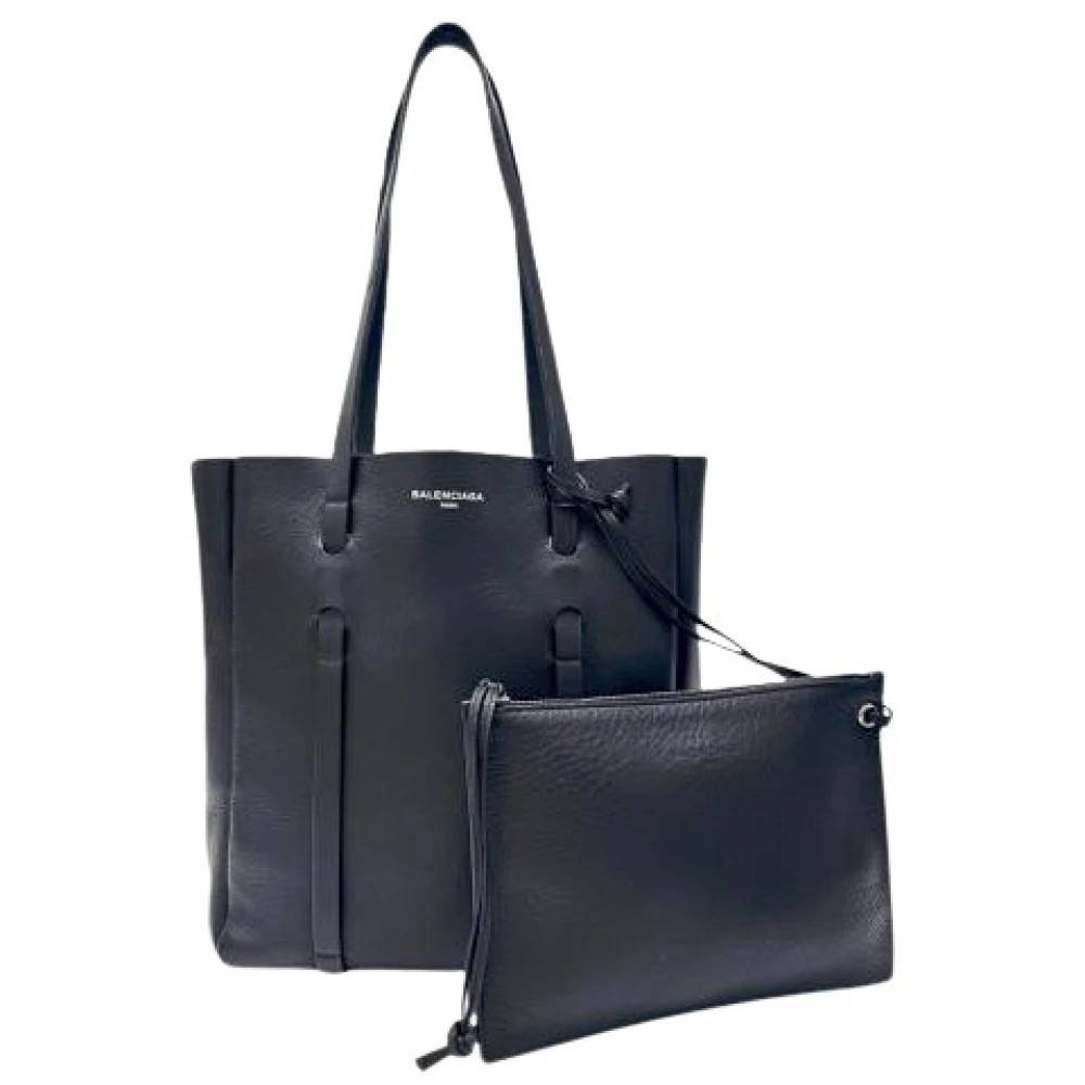 Balenciaga Vintage Pre-owned Vintage Tote Bag med Pouch - Vintage - Dame - Sort - ONE SIZE - Læder