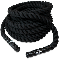 Matchu Sports Battle Rope - 9m - Svart - Vävd Polyester Träningsutrustning Black - One Size