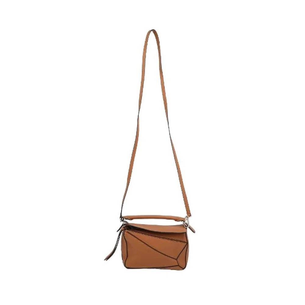 Loewe Pre-owned Pre-owned Puzzle Mini Bag - Vintage - Dame - Brun - ONE SIZE - Bomuld