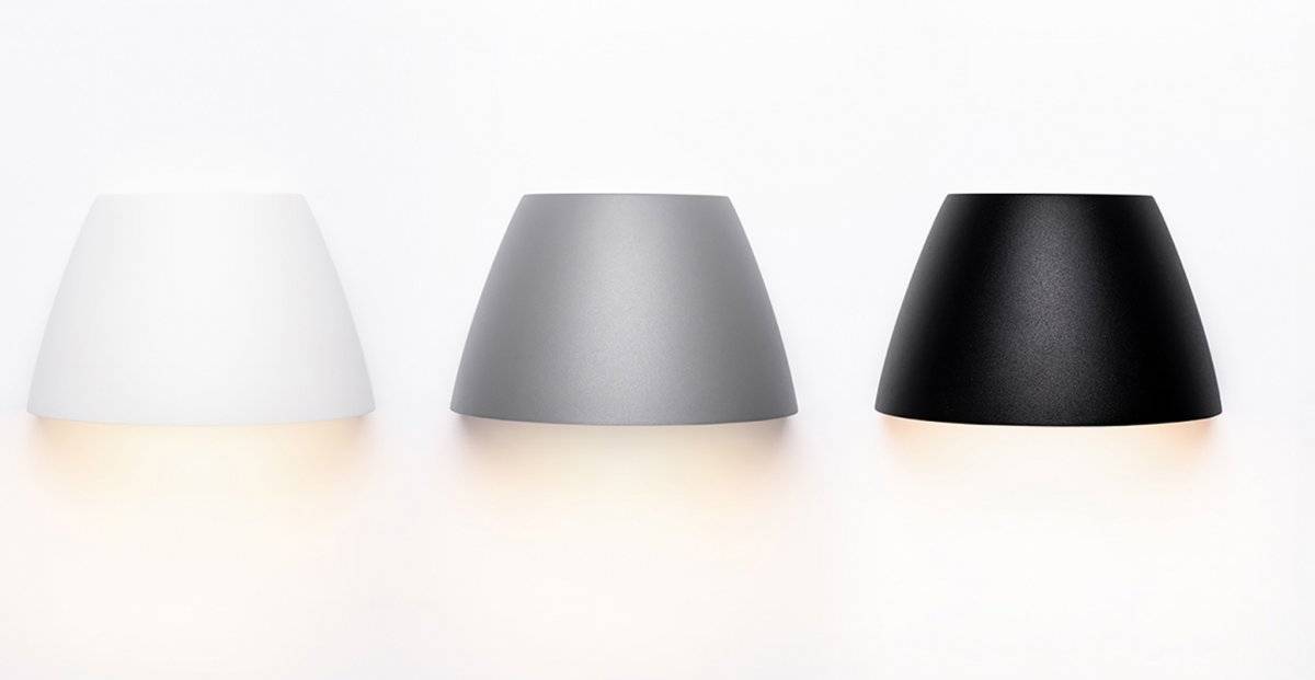 Plejd OUT-02 Smart Vägglampa (Grå, Utan vägguttag OUT-02)