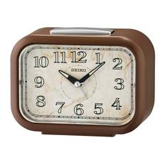 Seiko Clocks Väckarklocka QHK056B - Unisex - Quartz - Plastic - Brown