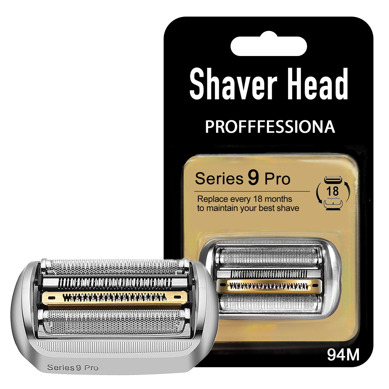 Electric Series 9 Pro 94M Replacement Head Shaving for Braun 94M Razor 9030S 9040S 9050CC 9070CC 9040s9 Electric Razors (1 Pack)