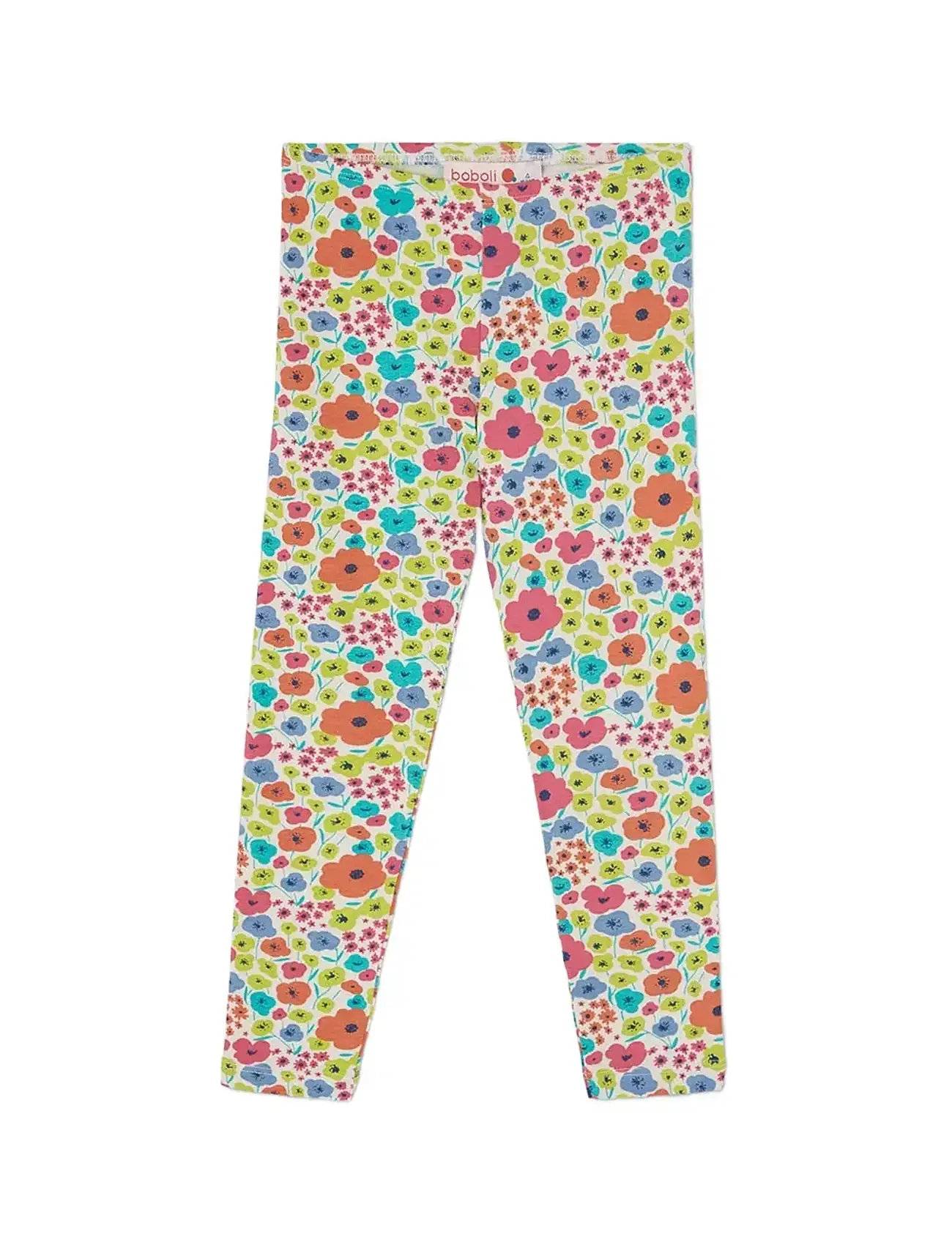 Boboli Stretch Knit Leggings For Girl -Bci - Multi/patterned - 92