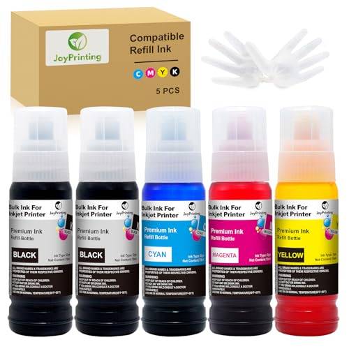 JoyPrinting E104 Bläckflaska kompatibel med Epson E104 flerpack bläckflaska för Ecotank ET-2820 ET-2710 ET-2720 ET-2815 ET-2810 ET-2826 ET-1810 ET‑2711 ET-2712 ET-2715 ET-27 14 ET-2721 ET-4800