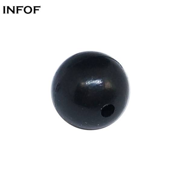 2000pcs/pack Soft Plastic Fishing Beads Eggs Tool Jigs Rigging Sea Fishing Lure Tackles Round 3mm-12mm Black Rubber Fishing Beads