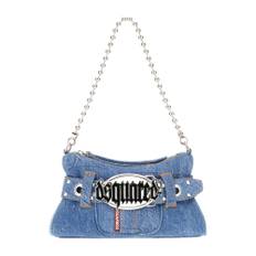 Dsquared2, Tasker , Dame, Blå, ONE SIZE, Uld, Denim Skuldertaske