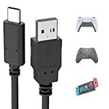 Mellbree USB C-laddningskabel för Xbox-serien S/serie X Elite-kontroll, 2 m snabbladdare, USB typ C-laddningskabel kompatibel med PS5-kontroll, Xbox-serie X/serie S, Nintendo Switch, Switch Lite