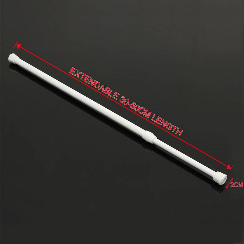 Utdragbart badrum hängande dusch gardinstång justerbar teleskopisk polhängare för gardinstångens spännstång diameter 2/3cm - 30-50cm
