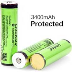 1-10 st liitokala 18650 3400 mah 3.7v uppladdningsbart litiumbatteri för ficklampor plus skyddskort gratis shopping - 8 st batteri