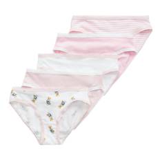Polo Ralph Lauren Trosor - 5-pack - Tips om Rosa/Vit - Polo Ralph Lauren Acc - 8-10 år (128-140) - Trosor
