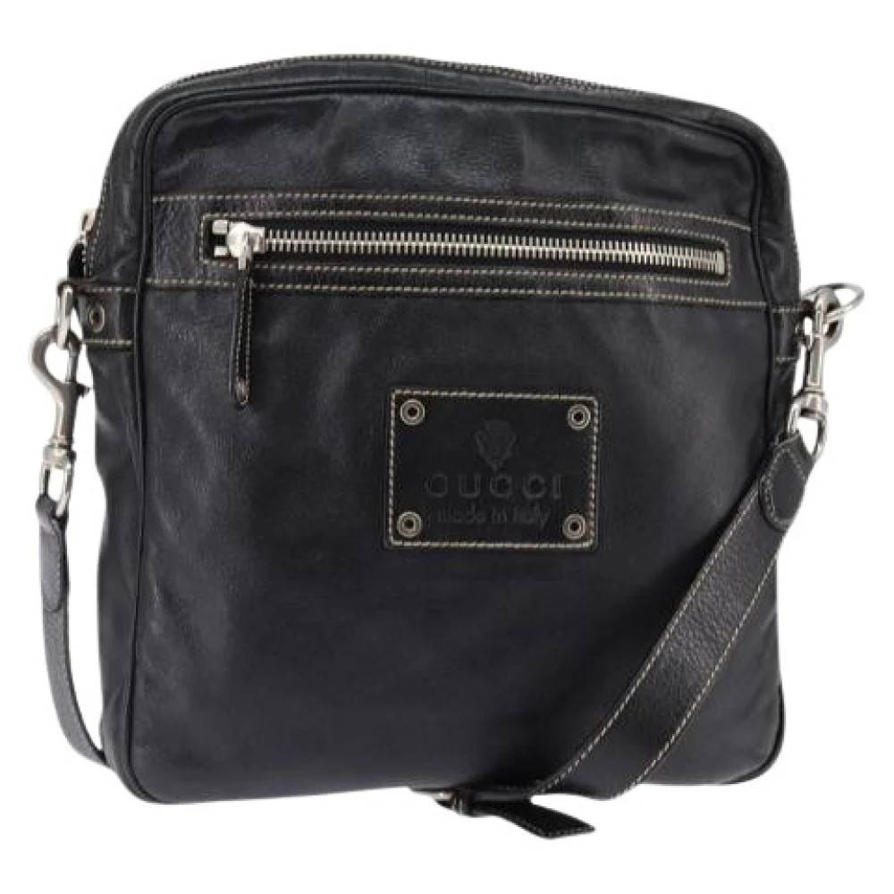 Gucci Vintage Pre-owned Vintage Læder Cross Body Taske - Vintage - unisex - Sort - ONE SIZE - Læder