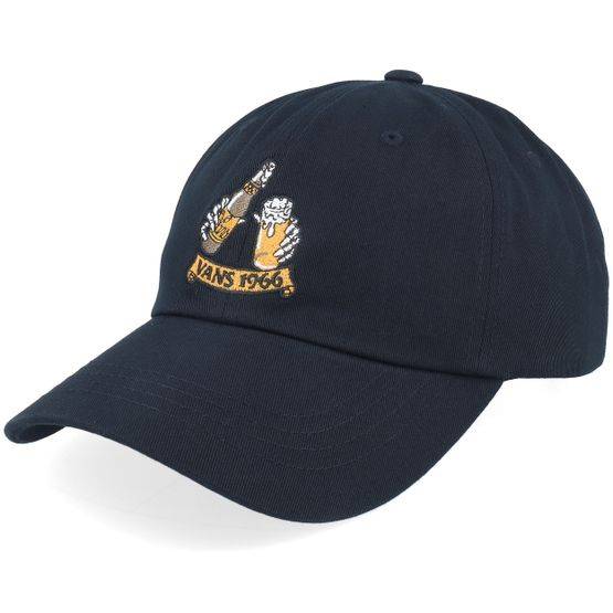 Vans - Svart unconstructed Keps - Kids Cold Crew Curved Bill Black Dad Cap @ Hatstore