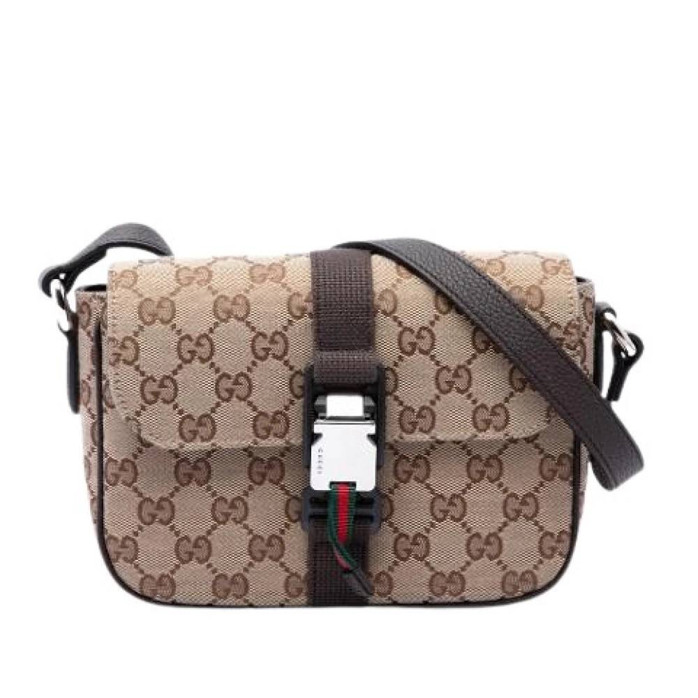 Gucci Vintage Pre-owned Canvas gucci-tasker - Vintage - Dame - Beige - ONE SIZE -