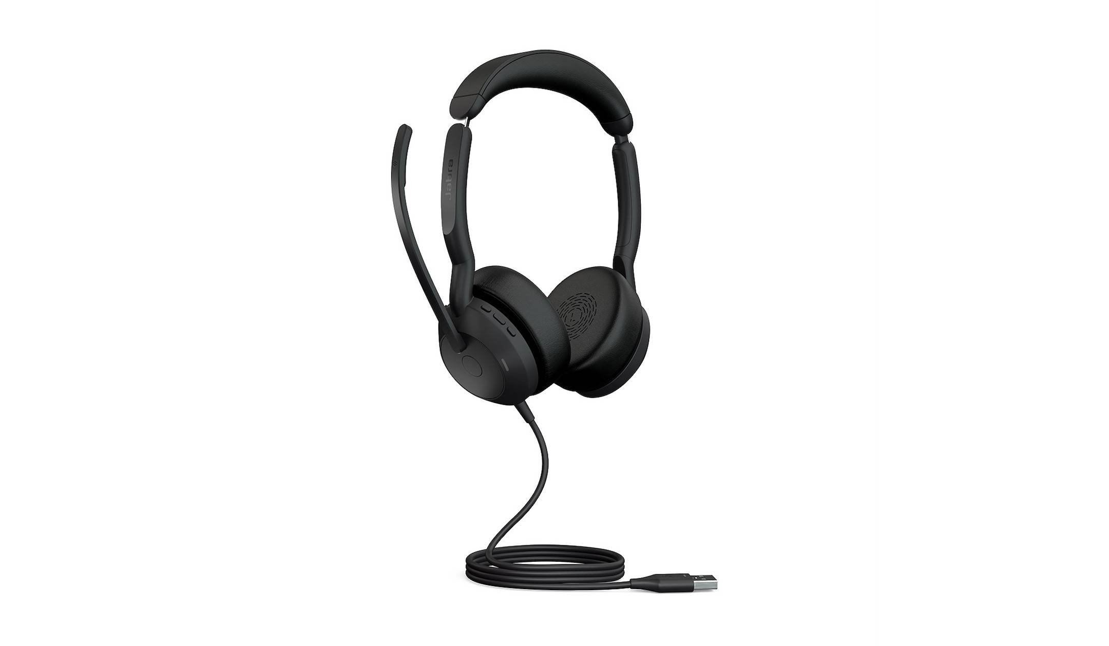 Jabra Evolve2 50 Link380a MS Stereo - sladdat stereoheadset med USB-A-certifiering för Microsoft Teams