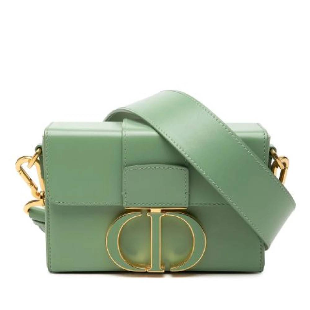 Dior Vintage Pre-owned 30 Montaigne Flap Bag - Vintage - Dame - Grøn - ONE SIZE - Uld