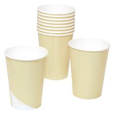 Engångsartiklar till fest, vanilj, Pappmuggar (10-pack)