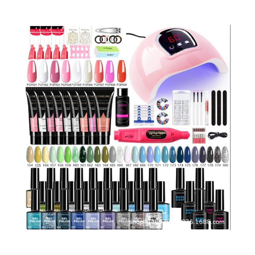 (LH23-02-PDD) Nail Art Starter Kit 27 Colors Gel Polish 4 Colors Extender Gel Nail Lamp Drill Bit Gradient Tools Salon Set 12Pcs