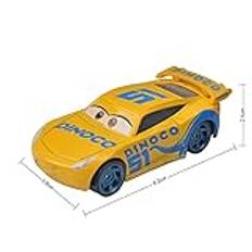 LZWJD Pixar Cars 3 Chick Hicks Police McQueen Mater Fabulous Hudson 1: 55 Diecast Metal Alloy Model Car Leksaker för pojkar (Color : Dinoco Cruz Ramirez)