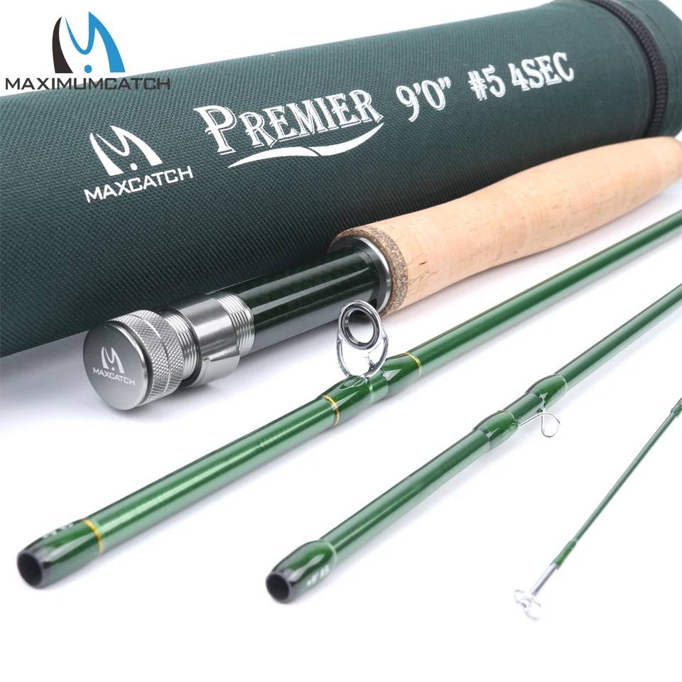 MAXCATCH 3-12wt 2.7M Fly Fishing Rod Portable 4 Section 36T SK Carbon Fiber Fast Action Fly Rod With Tube Bass Fishing Pole