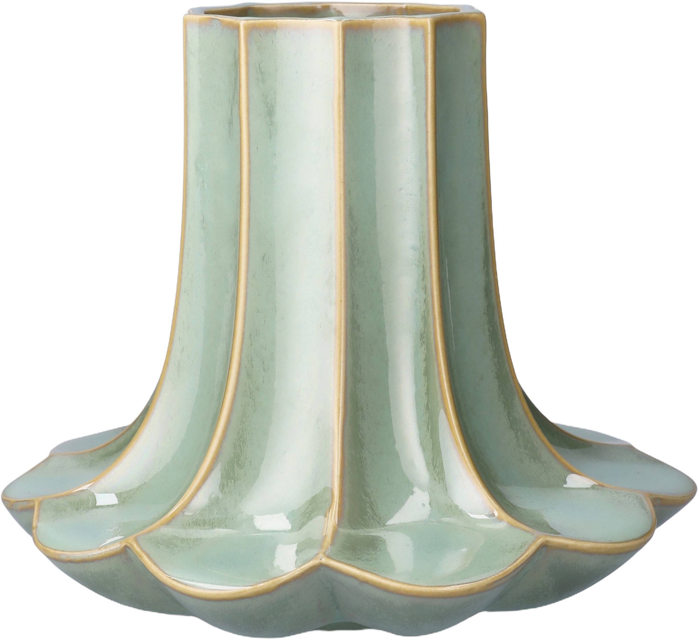 Kähler Kantarel Vase H20. 5 cm Grøn - D:22,5 B:21,5 H:20,5cm Blomkrukor Från Magasin (D:22,5 B:21,5 H:20,5cm)