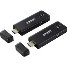 SpeaKa Professional SP-TR-450 Trådlös HDMI-överföring (Set) 50 m 2.4 GHz, 5 GHz 3840 x 2160 Pixel integrerad LED-display