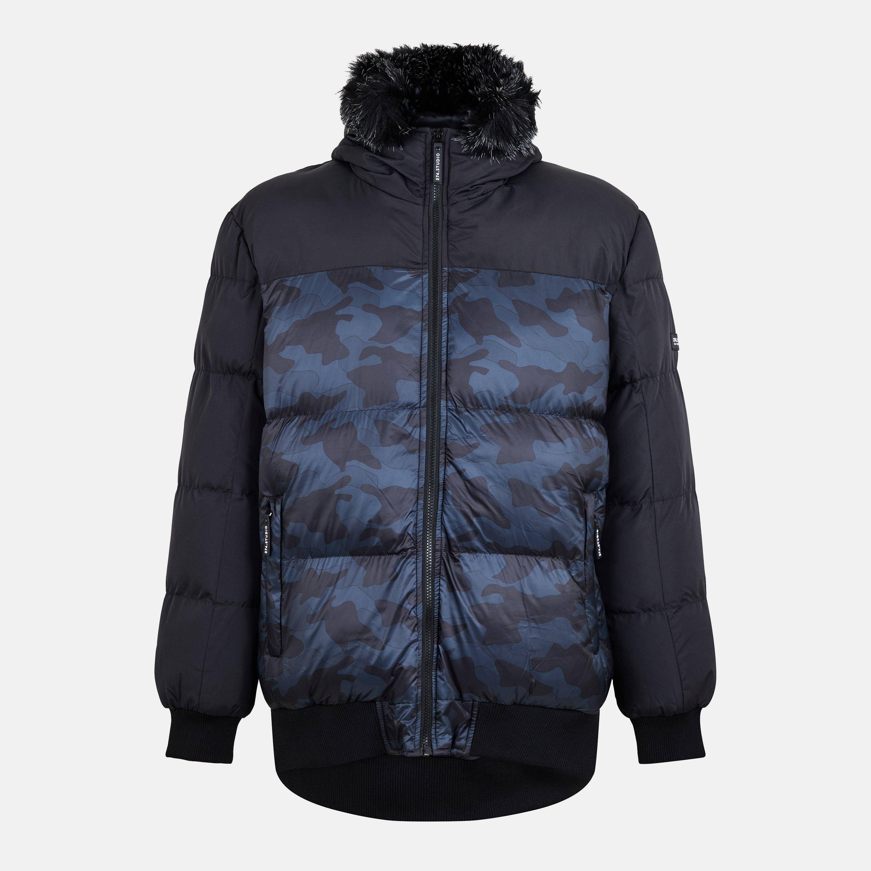 274 Studio Men's Black Out Puffer Jacket