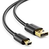 deleyCON 3,0m Mini USB 2.0 High‑Speed Kabel - Laddkabel Datakabel för Mobiltelefoner, Smartphones, Surfplattor, GPS‑enheter, Mikrofoner - USB‑A Hane till Mini‑B Hane - Svart