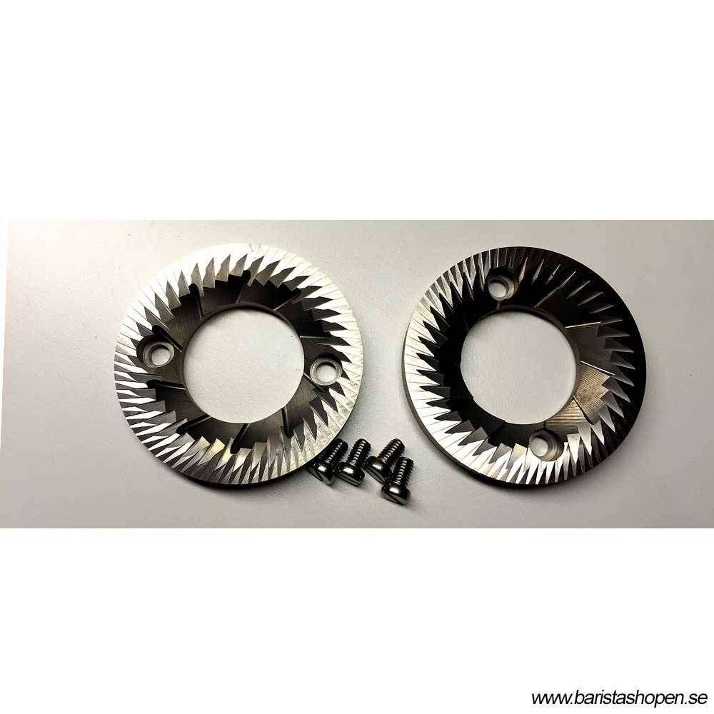 Compak - 80mm malskivor till R80 butikskvarn - Heavy duty flat burr set