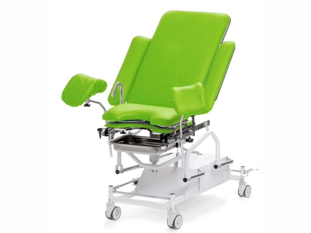 Gynstol, elektrisk med klädda benstöd - Lime 893