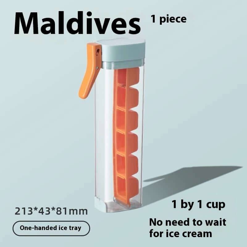 One Touch Ice Cube Mold Food Grade Press Tray With Box - Maldives Color / 1PC