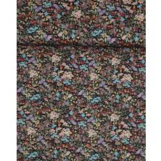Engblomster på sort - Patchwork - 100% Bomuld